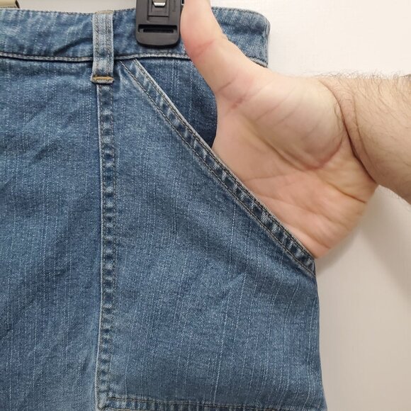 Ruff Hewn Women's Medium Wash Distressed Denim Maxi Long Pencil Jean Skirt Sz 10 - Picture 2 of 8